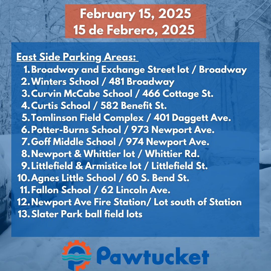 City of Pawtucket Parking Band February 15, 2025 Pawtucket School